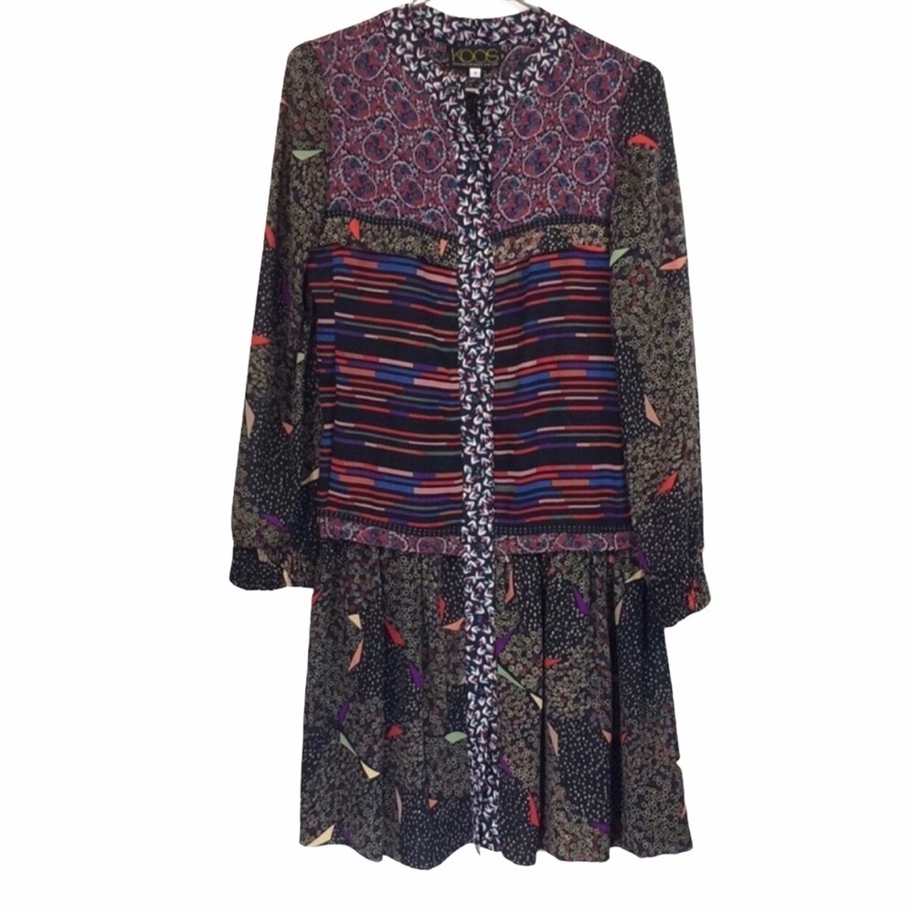 Vintage Koos Van Den Akker Sheer Pattern Dress